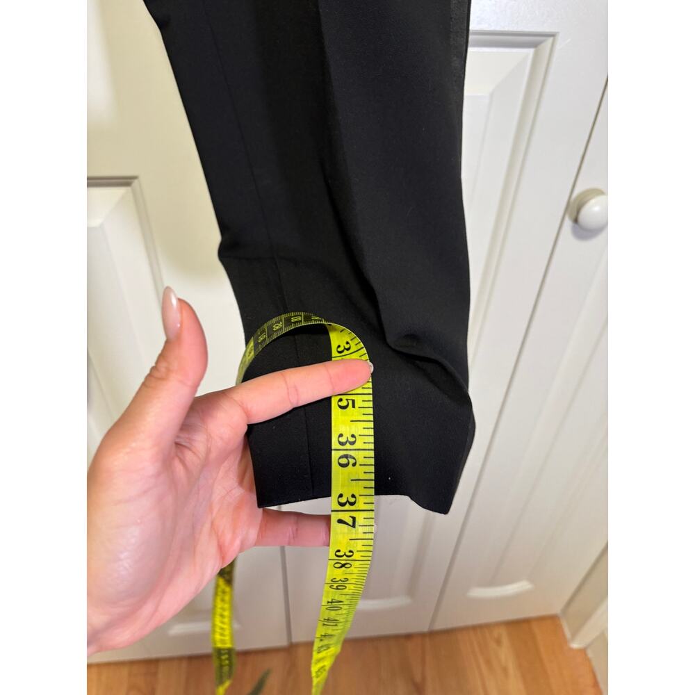 Zara Women's Black Tuxedo Dress Pants Satin Waistband Size L - Picture 5 of 9